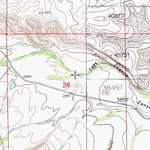 Topographic Map of Johnson Canyon, NM
