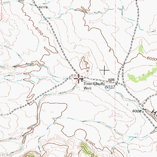 Topographic Map of Juan Chullo Well, NM