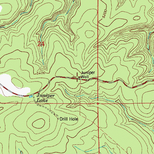 Topographic Map of Juniper Well, NM