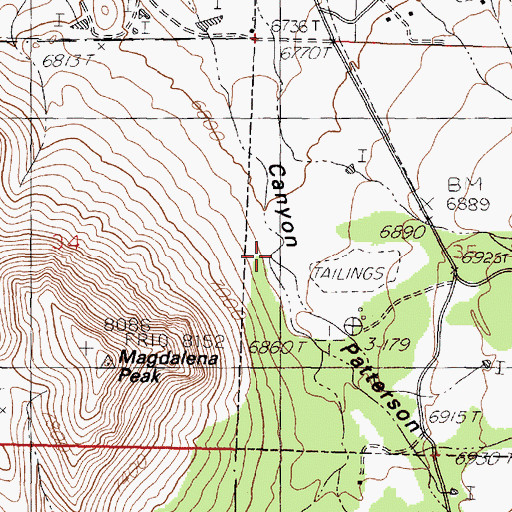 Topographic Map of Kelly Gulch, NM