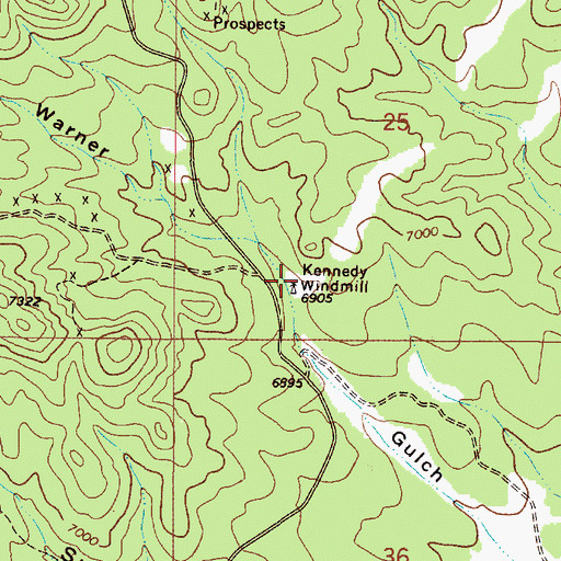 Topographic Map of Kennedy Windmill, NM