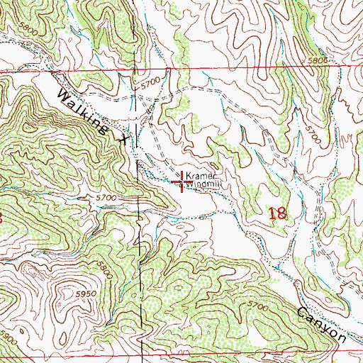 Topographic Map of Kramer Windmill, NM