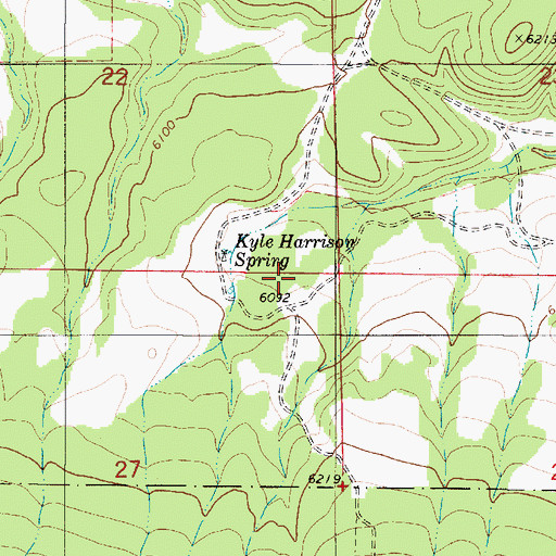 Topographic Map of Kyle Harrison Spring, NM