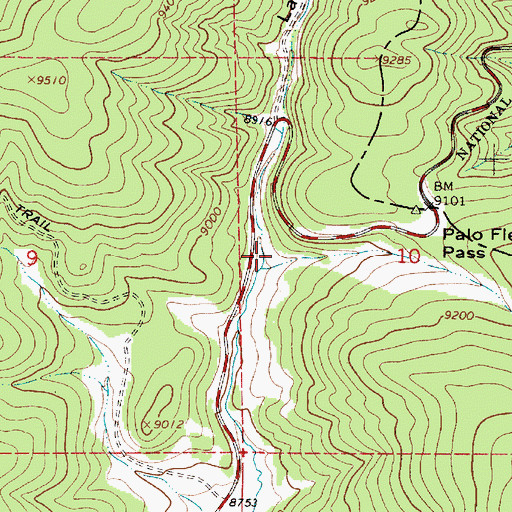 Topographic Map of La Jara Canyon, NM