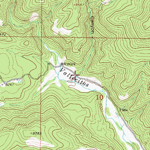Topographic Map of La Jara Canyon, NM