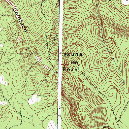 Topographic Map of Laguna Peak, NM