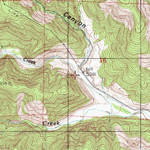 Topographic Map of Little Creek, NM