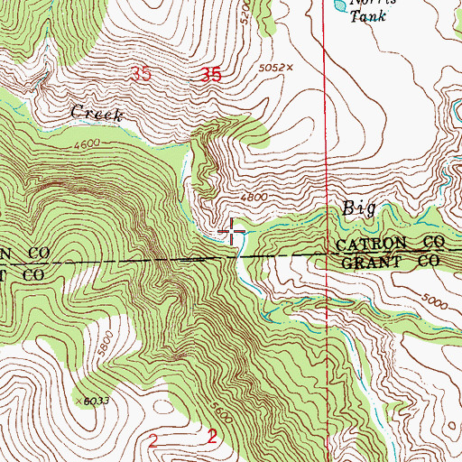 Topographic Map of Little Dry Creek, NM