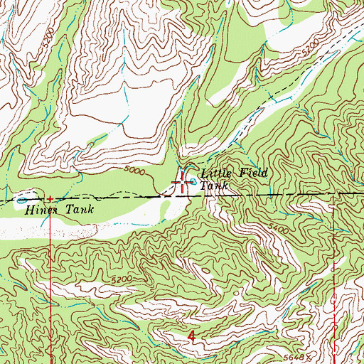 Topographic Map of Little Field Tank, NM