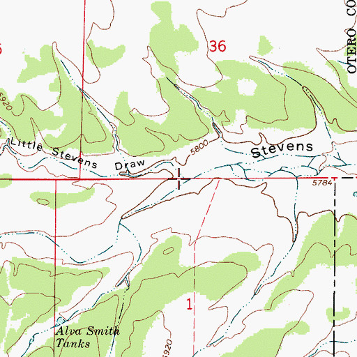 Topographic Map of Little Stevens Draw, NM