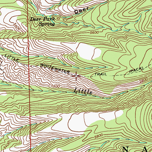 Topographic Map of Little Whitewater Trail, NM