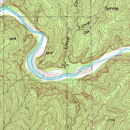 Topographic Map of Lloyd Canyon, NM