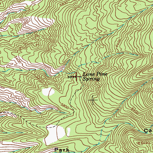 Topographic Map of Lone Pine Spring, NM