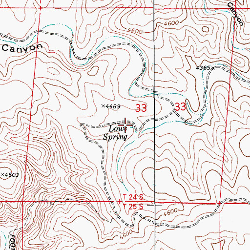 Topographic Map of Lowe Spring, NM