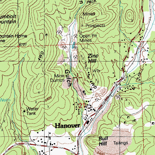 Topographic Map of Mason Tunnel, NM