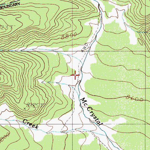 Topographic Map of McCrystal Place, NM
