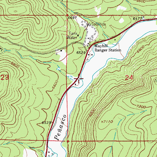 Topographic Map of McGee Canyon, NM