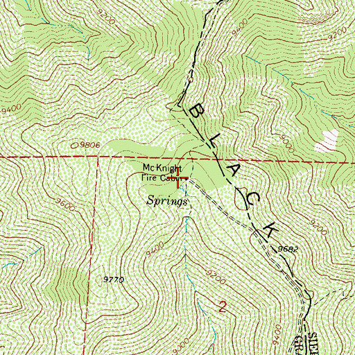 Topographic Map of McKnight Fire Cabin, NM