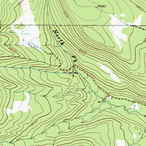 Topographic Map of Middle Fork Rio de la Casa, NM