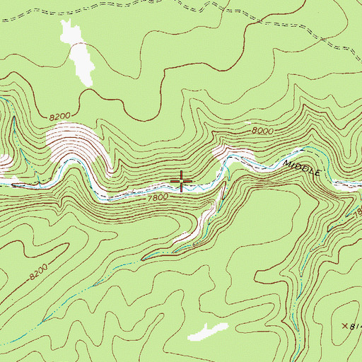 Topographic Map of Middle Fork Trail, NM