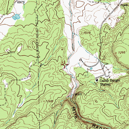 Topographic Map of Milk Ranch Canyon, NM