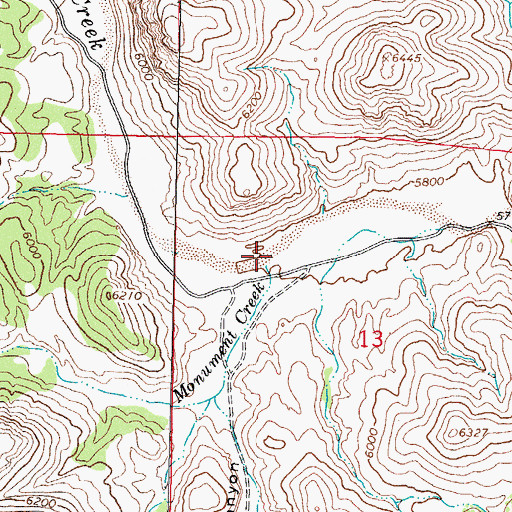Topographic Map of Monument Creek, NM