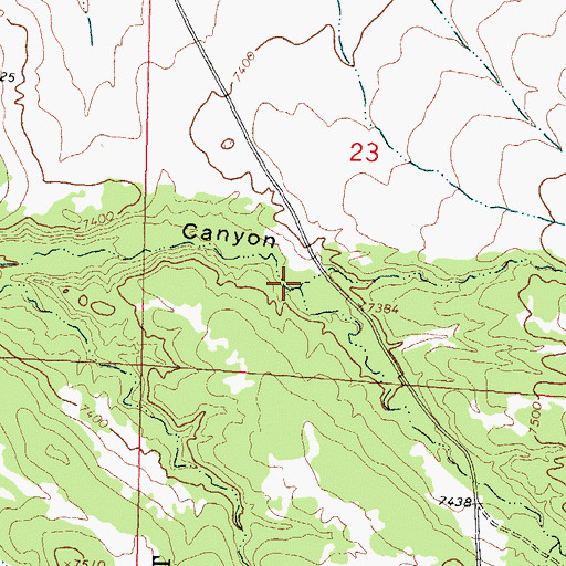 Topographic Map of Morine Canyon, NM