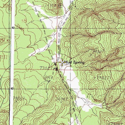 Topographic Map of Mud Spring, NM