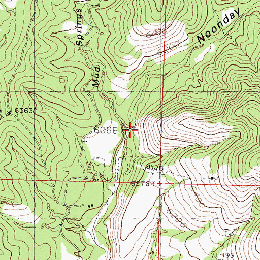 Topographic Map of Mud Springs Canyon, NM