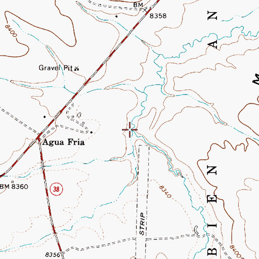 Topographic Map of Ninemile Creek, NM