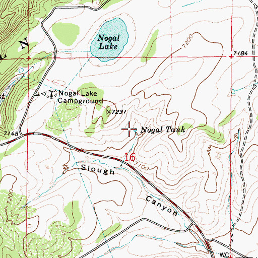 Topographic Map of Nogal Tank, NM