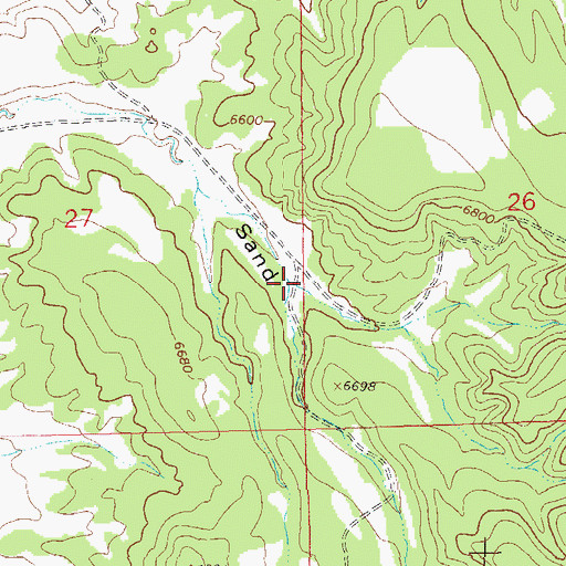 Topographic Map of North Sand Canyon, NM