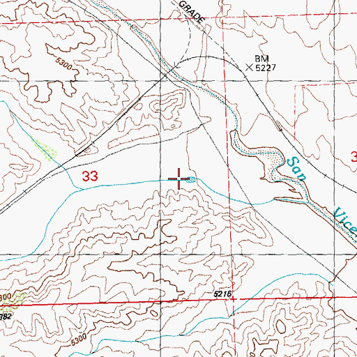 Topographic Map of Oak Grove Creek, NM