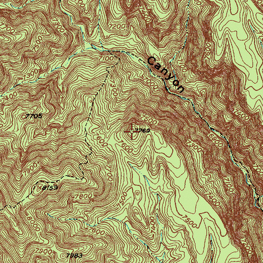 Topographic Map of Oaks Mesa, NM