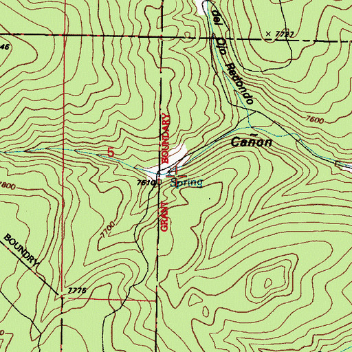 Topographic Map of Ojo los Caso, NM