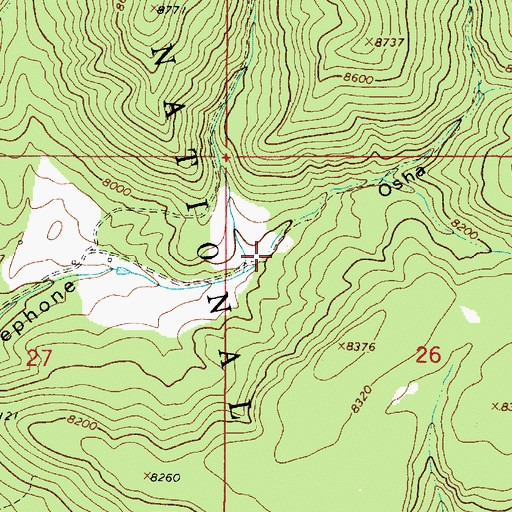 Topographic Map of Osha Canyon, NM