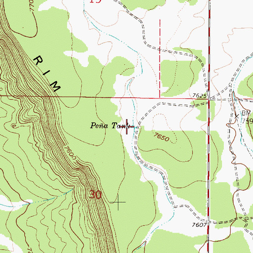 Topographic Map of Pea tank, NM
