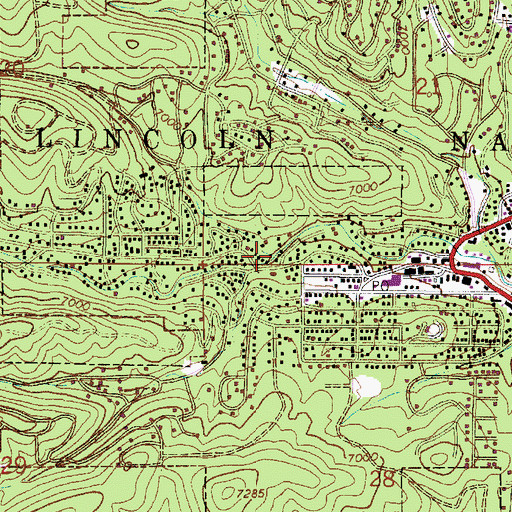 Topographic Map of Perk Canyon, NM