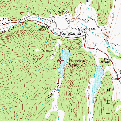 Topographic Map of Peterson Reservoir, NM