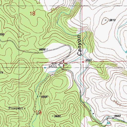 Topographic Map of Pine Canyon, NM