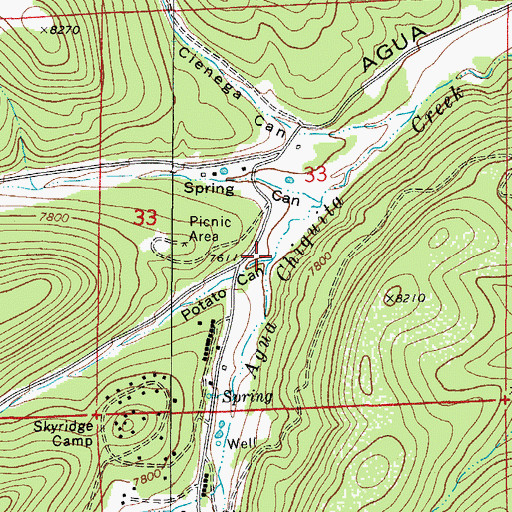 Topographic Map of Potato Canyon, NM