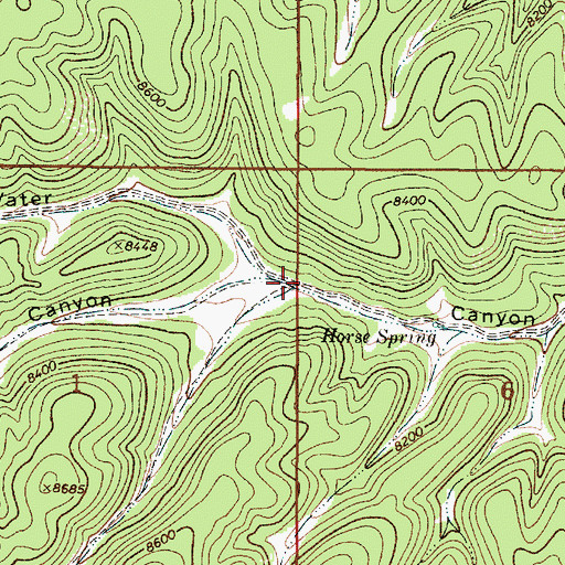 Topographic Map of Potato Patch Canyon, NM