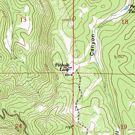 Topographic Map of Pothole Lake, NM