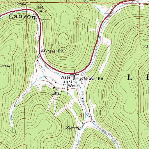 Topographic Map of Pumphouse Canyon, NM