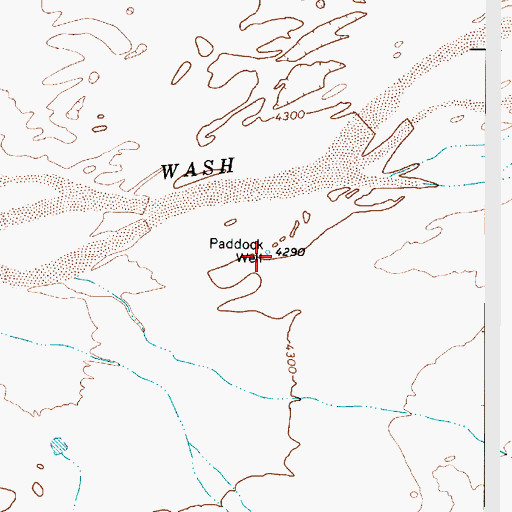 Topographic Map of Paddock Well, AZ