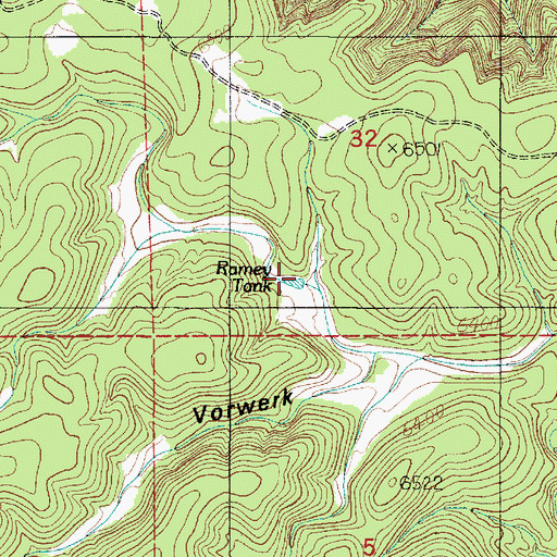 Topographic Map of Ramey Tank, NM