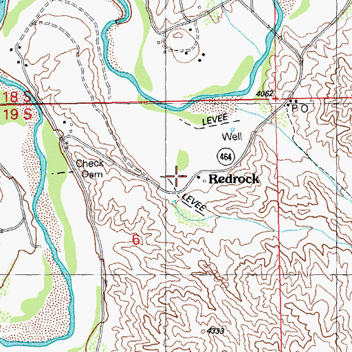 Topographic Map of Redrock, NM