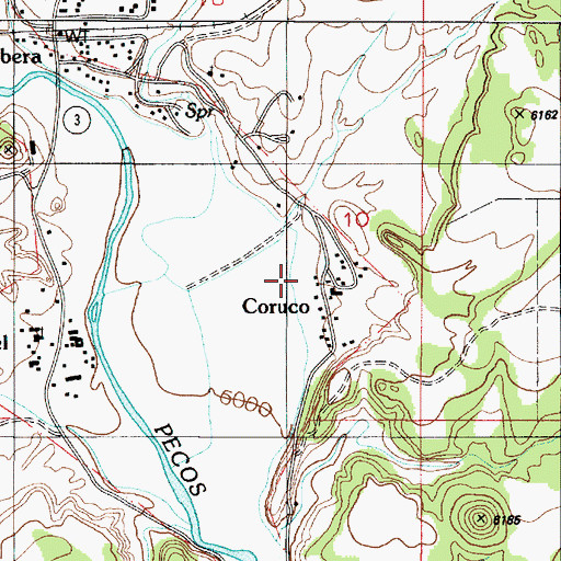 Topographic Map of Ribera Ditch, NM