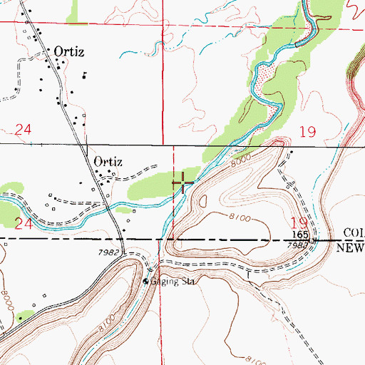 Topographic Map of Rio de los Pinos, NM