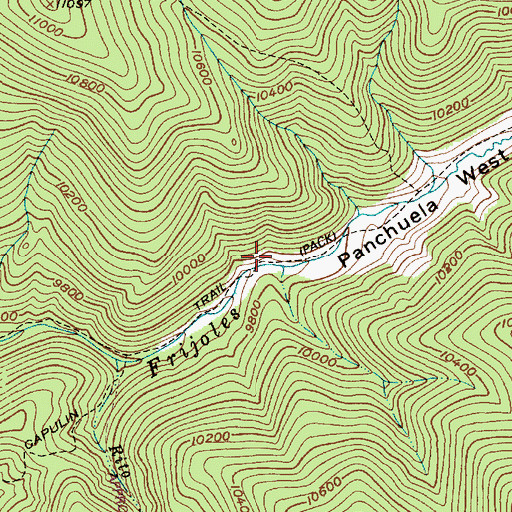 Topographic Map of Rio Capulin Trail, NM